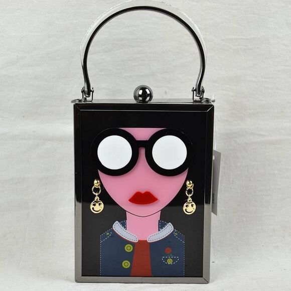 Lady Face Luxury Acrylic Evening Bag - Picture 1 of 12